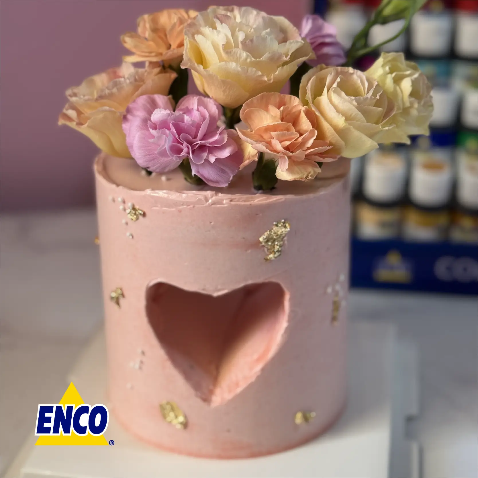 pastel corazon centro